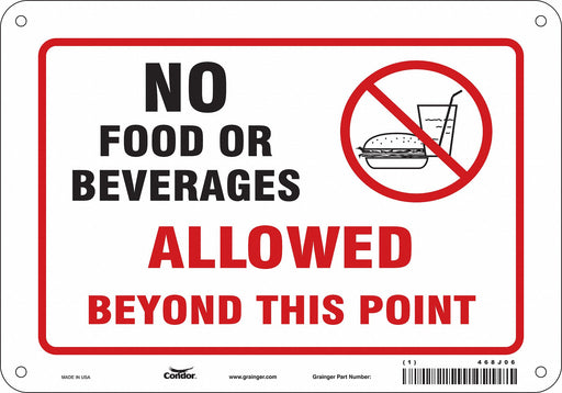 J9848 Safety Sign 7 in x 10 in Aluminum