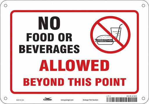 J9848 Safety Sign 7 in x 10 in Polyethylene