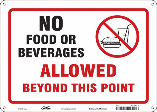 J9848 Safety Sign 10 in x 14 in Polyethylene