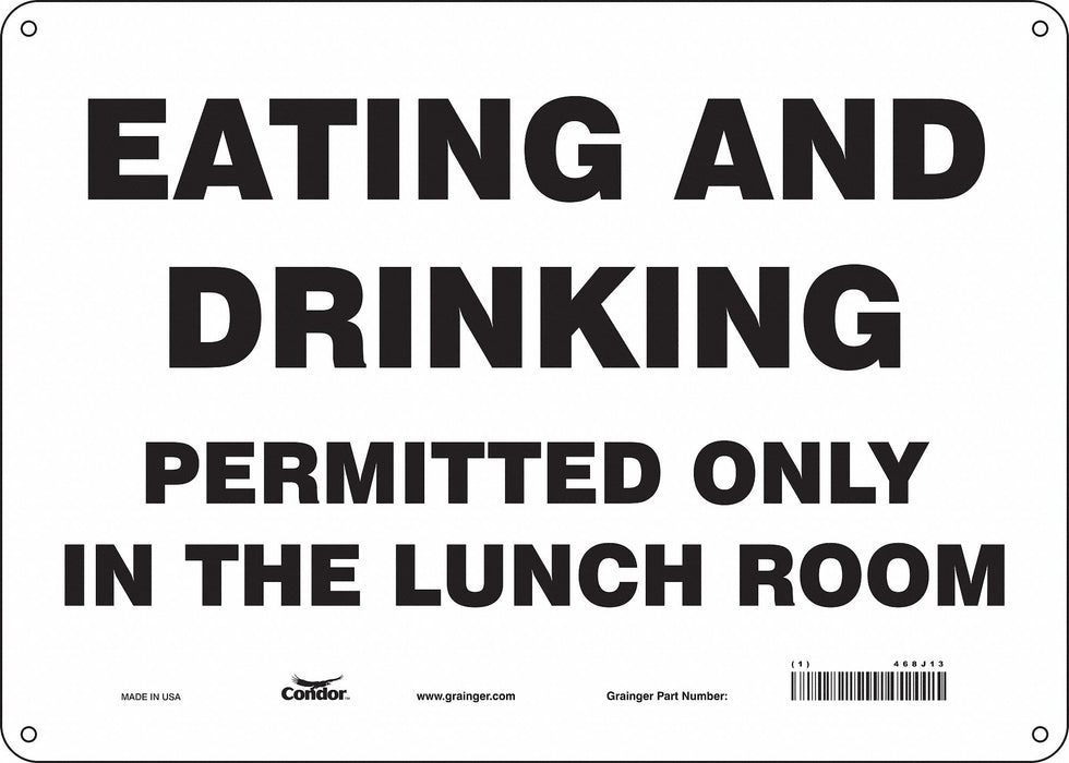 J9849 Safety Sign 10 in x 14 in Aluminum