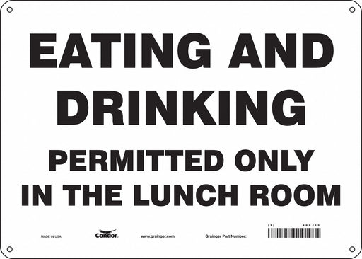 J9849 Safety Sign 10 in x 14 in Polyethylene