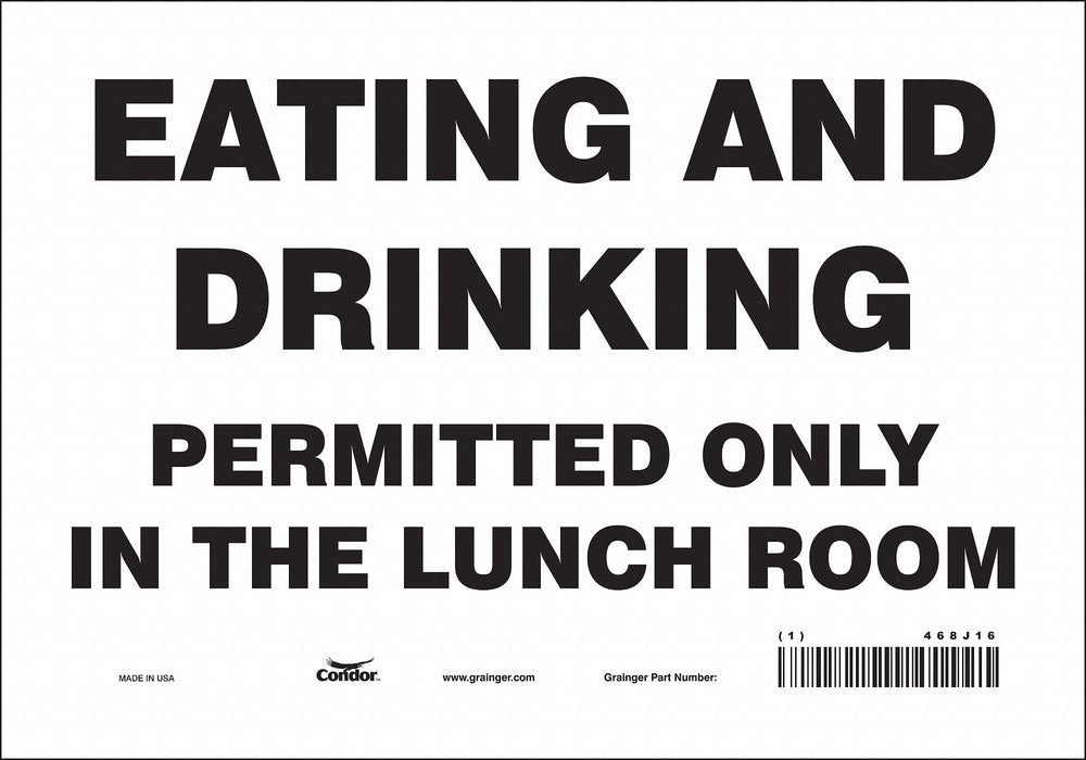 J9849 Safety Sign 7 in x 10 in Vinyl