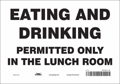 J9849 Safety Sign 7 in x 10 in Vinyl