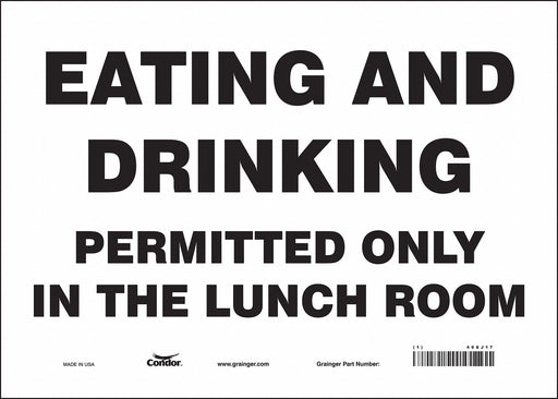 J9849 Safety Sign 10 in x 14 in Vinyl