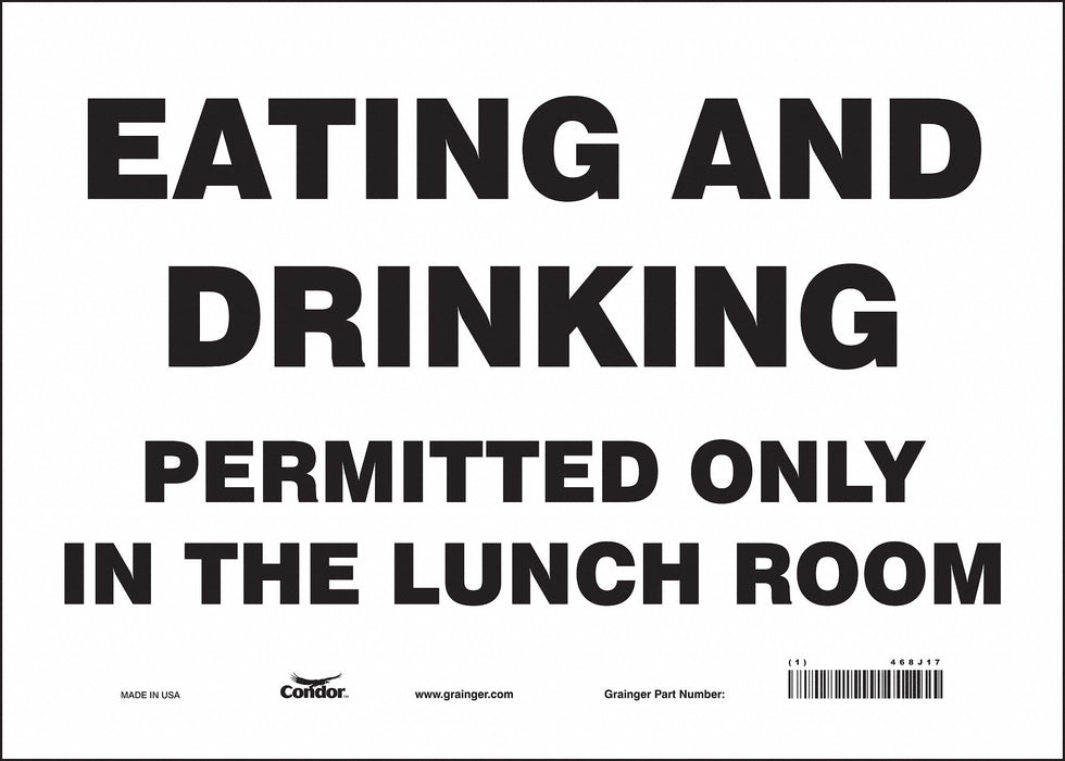 J9849 Safety Sign 10 in x 14 in Vinyl