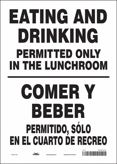 Safety Sign 14 in x 10 in Vinyl