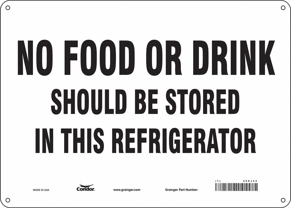 Safety Sign 10 in x 14 in Aluminum