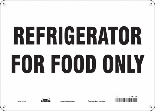 Safety Sign 10 in x 14 in Polyethylene