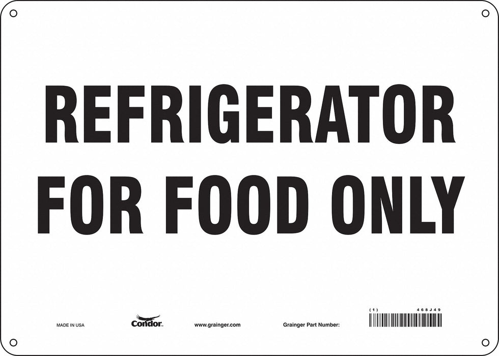 Safety Sign 10 in x 14 in Polyethylene