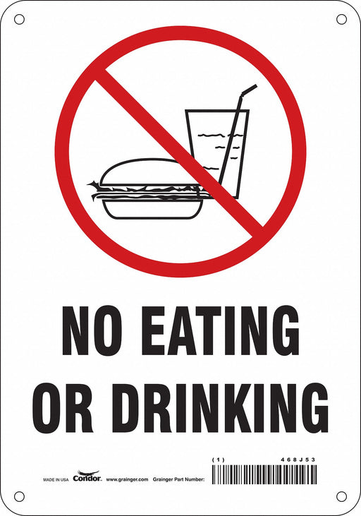 Safety Sign 10 in x 7 in Aluminum