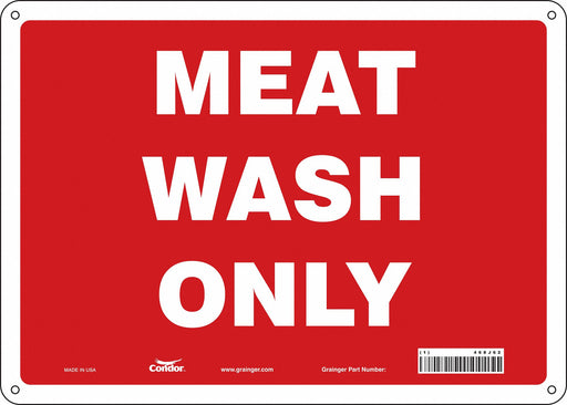 Safety Sign 10 in x 14 in Aluminum