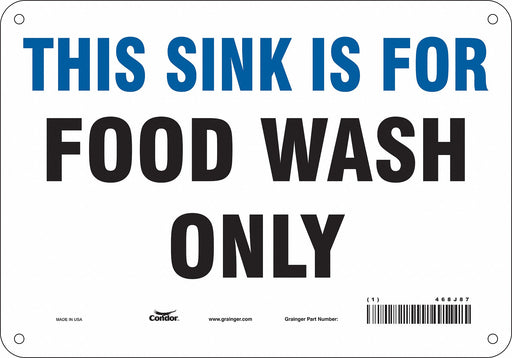 Safety Sign 7 in x 10 in Polyethylene