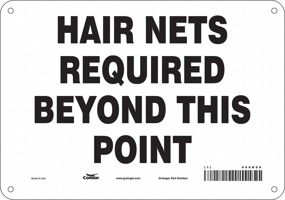 Safety Sign 7 in x 10 in Polyethylene