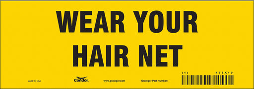 Safety Sign 3 1/2 in x 10 in Vinyl