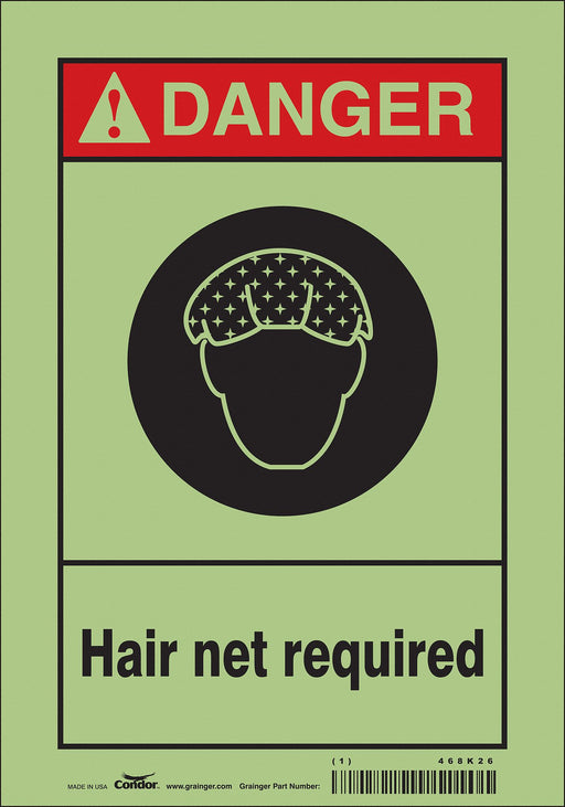Safety Sign 10 in x 7 in Glow Vinyl