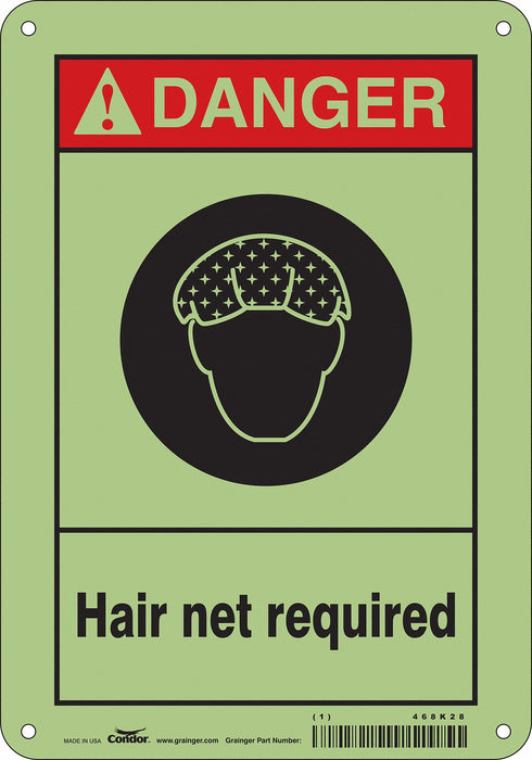 Safety Sign 10 in x 7 in Polyethylene