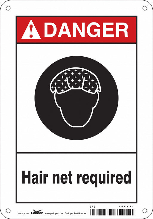 Safety Sign 10 in x 7 in Polyethylene