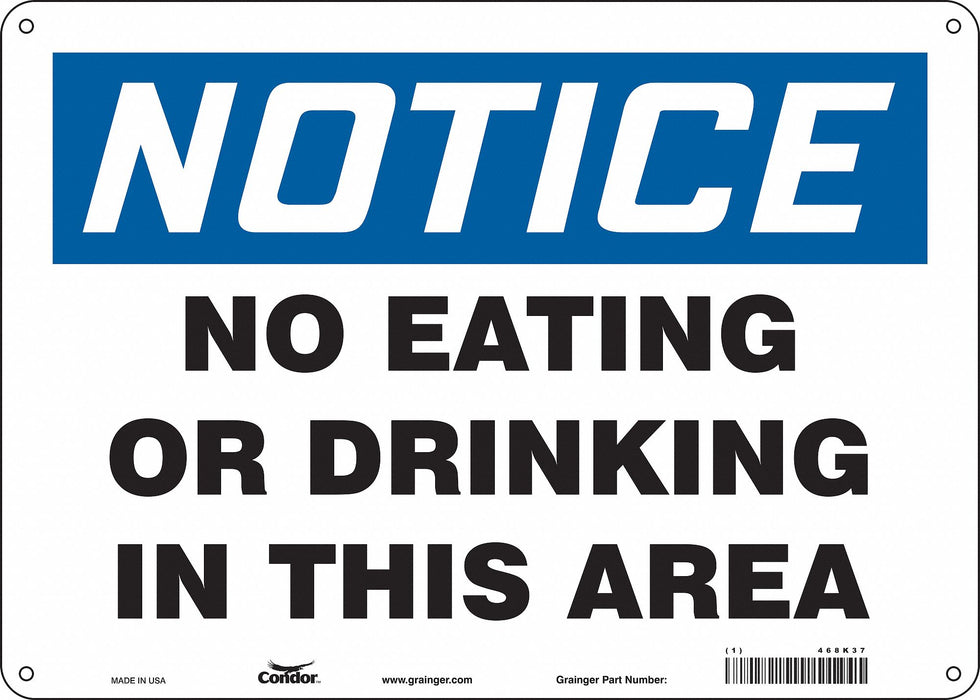 Safety Sign 10 in x 14 in Aluminum