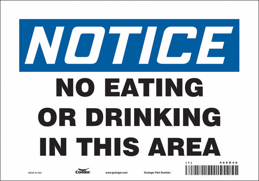 Safety Sign 7 in x 10 in Vinyl
