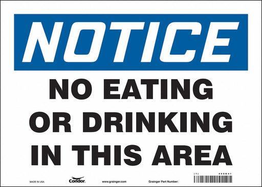 Safety Sign 10 in x 14 in Vinyl