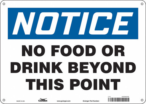 Safety Sign 10 in x 14 in Polyethylene