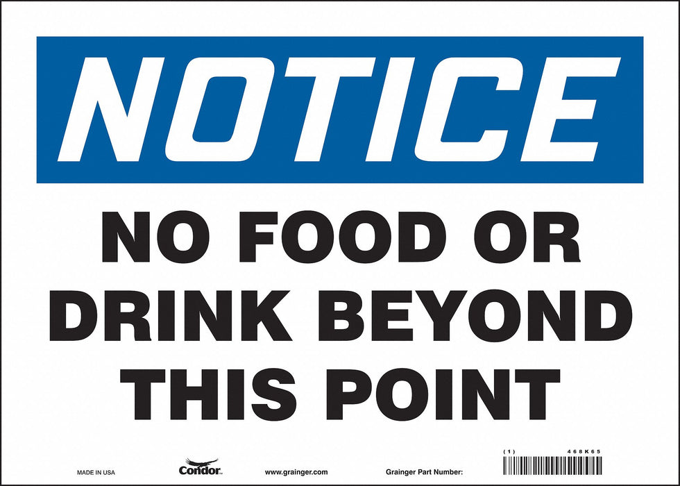 Safety Sign 10 in x 14 in Vinyl