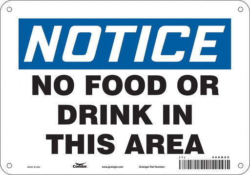 Safety Sign 7 in x 10 in Aluminum