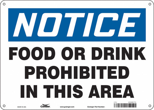 Safety Sign 10 in x 14 in Aluminum