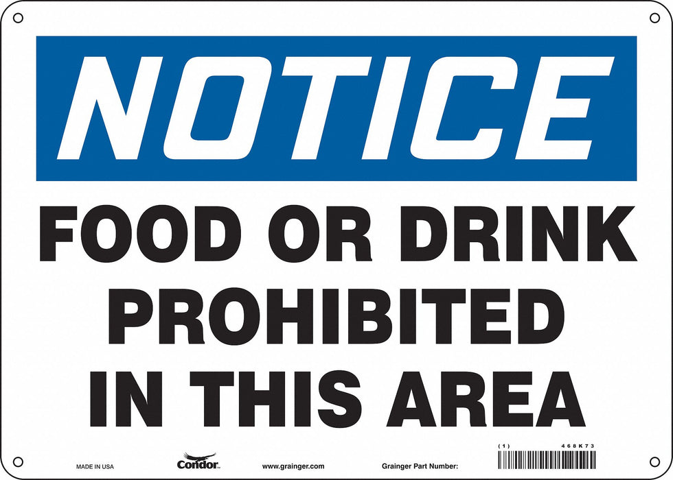 Safety Sign 10 in x 14 in Aluminum