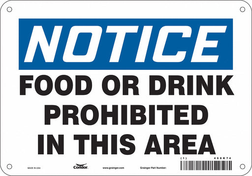 Safety Sign 7 in x 10 in Polyethylene