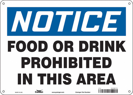Safety Sign 10 in x 14 in Polyethylene