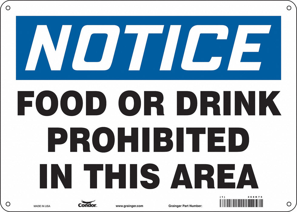 Safety Sign 10 in x 14 in Polyethylene