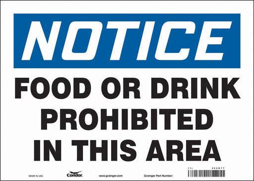 Safety Sign 10 in x 14 in Vinyl