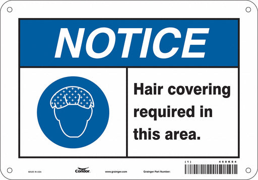 Safety Sign 7 in x 10 in Aluminum