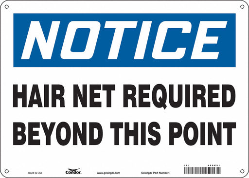 Safety Sign 10 in x 14 in Aluminum