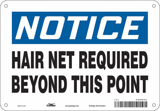 Safety Sign 7 in x 10 in Polyethylene