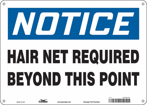 Safety Sign 10 in x 14 in Polyethylene