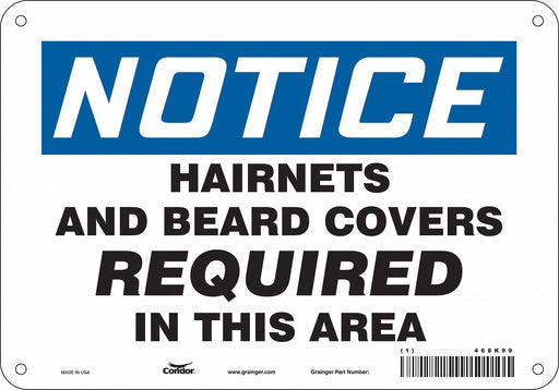 Safety Sign 7 in x 10 in Polyethylene