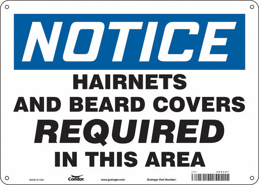 Safety Sign 10 in x 14 in Polyethylene
