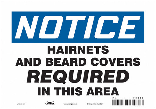 Safety Sign 7 in x 10 in Vinyl