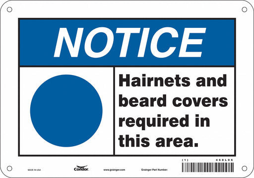 Safety Sign 7 in x 10 in Polyethylene