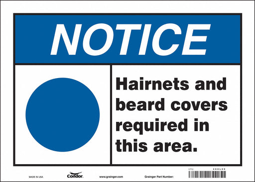 Safety Sign 10 in x 14 in Vinyl