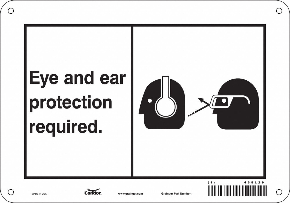 Safety Sign 7 in x 10 in Aluminum