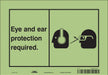 Safety Sign 7 in x 10 in Glow Vinyl