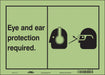 Safety Sign 10 inx14 in Glow Vinyl