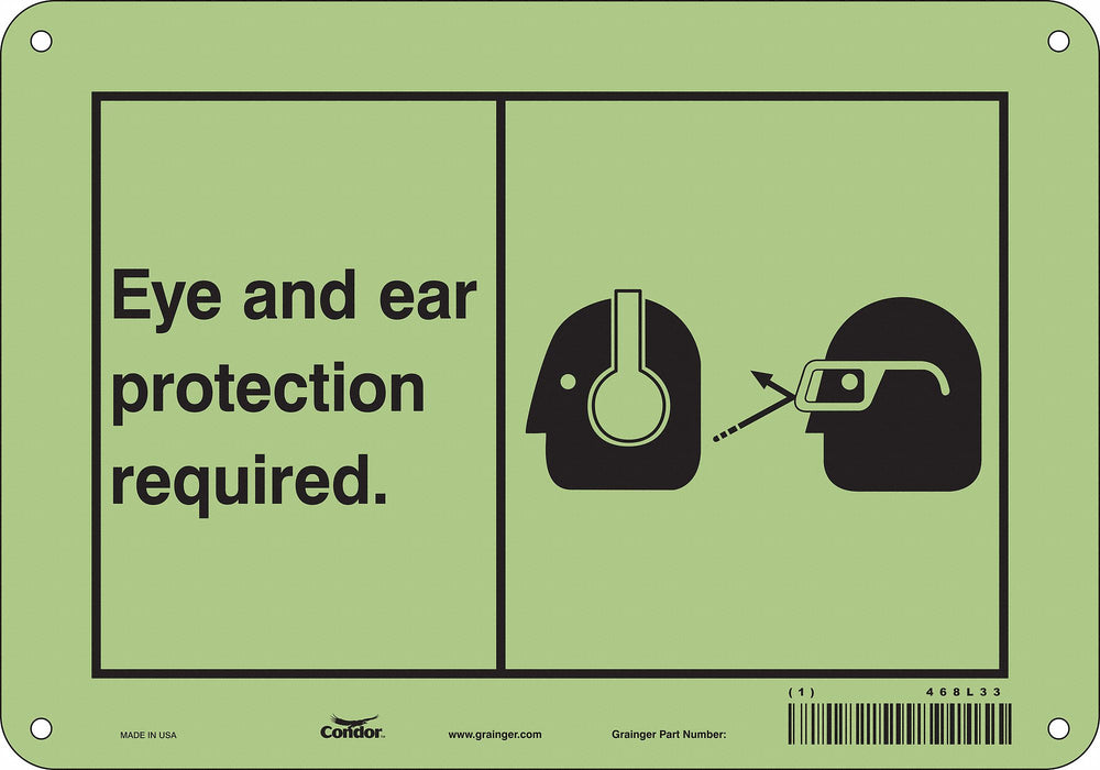 Safety Sign 7 in x 10 in Polyethylene