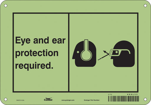 Safety Sign 7 in x 10 in Polyethylene