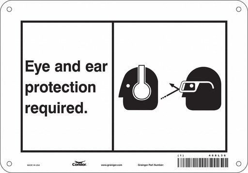 Safety Sign 7 in x 10 in Polyethylene
