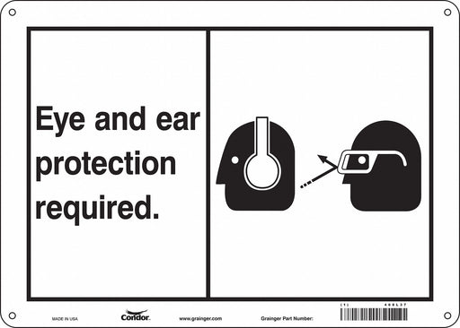 Safety Sign 10 in x 14 in Polyethylene