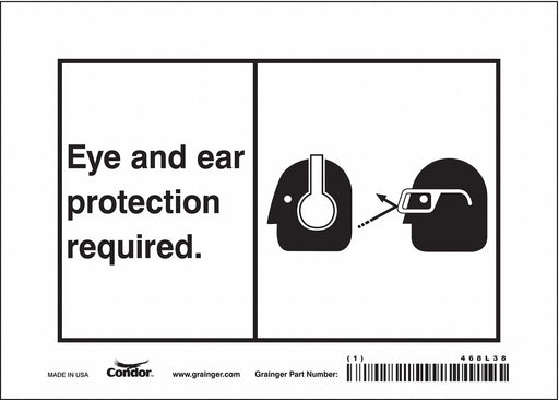 Safety Sign 5 in x 7 in Vinyl